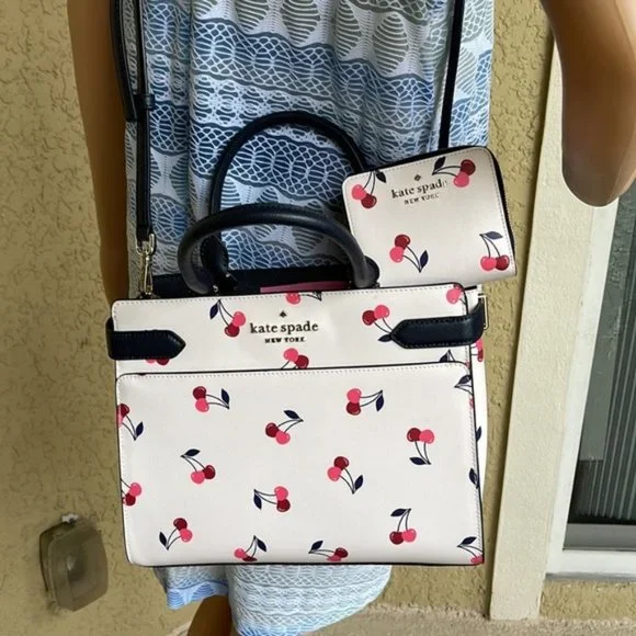 Kate Spade Staci Medium Satchel & Kate Spade Small Zip Around Bifold Wallet - Picture 15 of 16